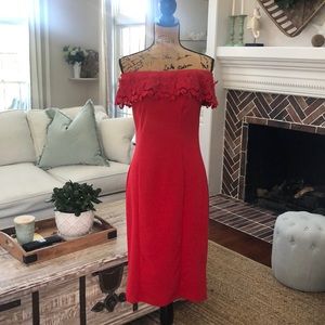Red Off The Shoulder Midi dress ❤️